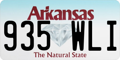 AR license plate 935WLI