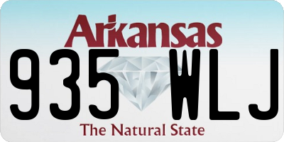 AR license plate 935WLJ