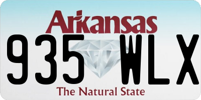 AR license plate 935WLX