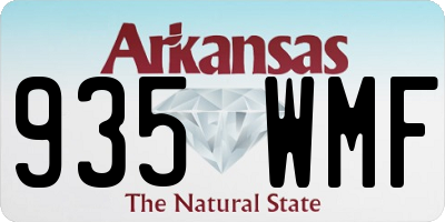 AR license plate 935WMF