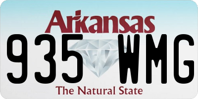 AR license plate 935WMG