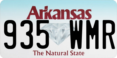 AR license plate 935WMR