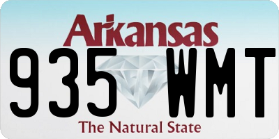 AR license plate 935WMT