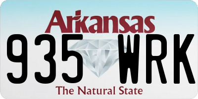 AR license plate 935WRK