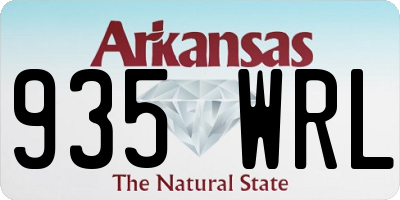 AR license plate 935WRL