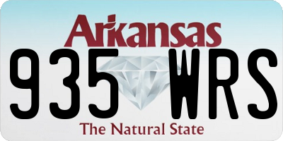 AR license plate 935WRS