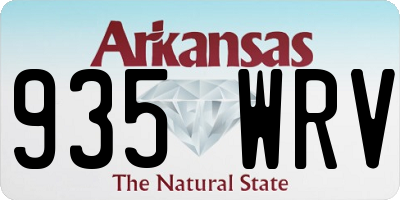AR license plate 935WRV