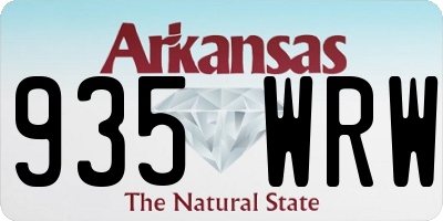 AR license plate 935WRW