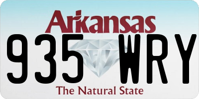 AR license plate 935WRY