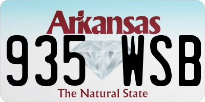 AR license plate 935WSB