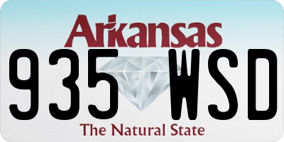 AR license plate 935WSD