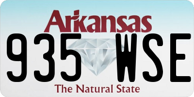 AR license plate 935WSE