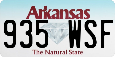 AR license plate 935WSF