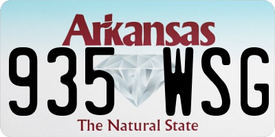 AR license plate 935WSG