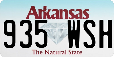 AR license plate 935WSH