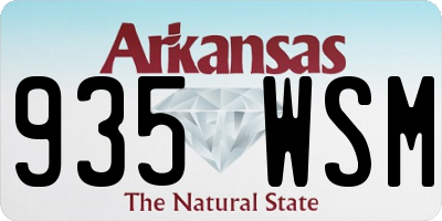 AR license plate 935WSM