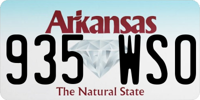 AR license plate 935WSO