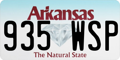 AR license plate 935WSP