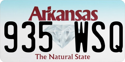 AR license plate 935WSQ