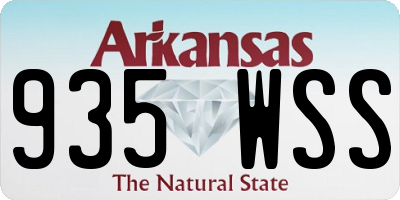 AR license plate 935WSS