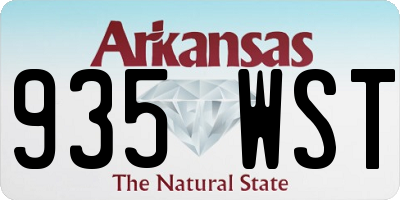 AR license plate 935WST