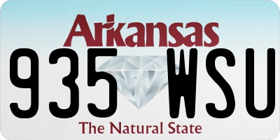AR license plate 935WSU