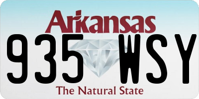 AR license plate 935WSY