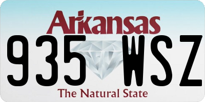 AR license plate 935WSZ
