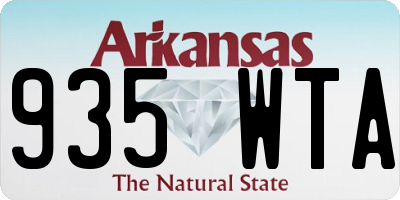 AR license plate 935WTA