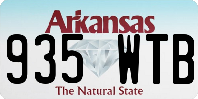 AR license plate 935WTB