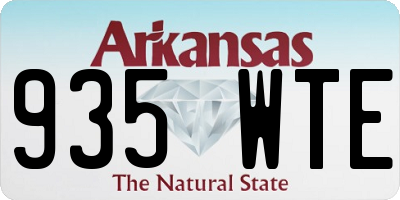 AR license plate 935WTE
