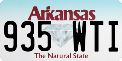 AR license plate 935WTI