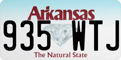 AR license plate 935WTJ