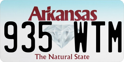 AR license plate 935WTM