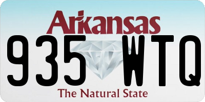 AR license plate 935WTQ