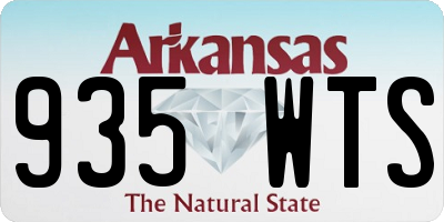 AR license plate 935WTS