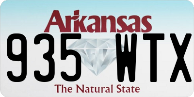 AR license plate 935WTX