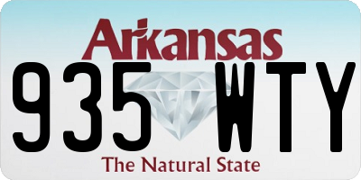 AR license plate 935WTY
