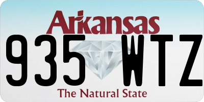 AR license plate 935WTZ