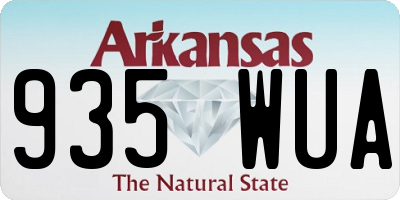 AR license plate 935WUA