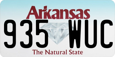 AR license plate 935WUC