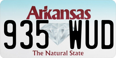 AR license plate 935WUD