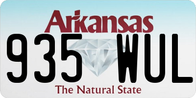 AR license plate 935WUL