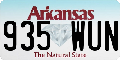 AR license plate 935WUN