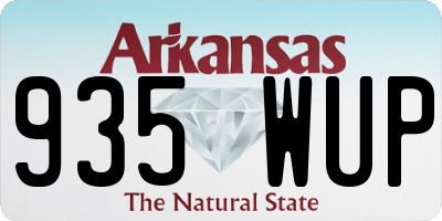 AR license plate 935WUP