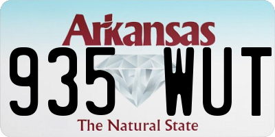 AR license plate 935WUT