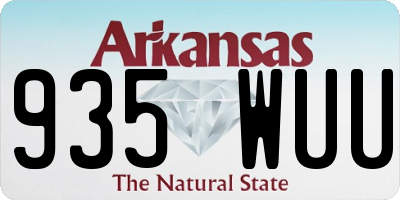 AR license plate 935WUU