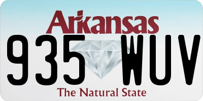 AR license plate 935WUV