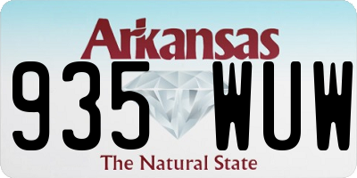 AR license plate 935WUW