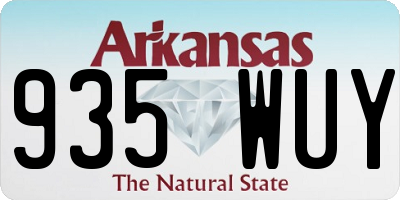 AR license plate 935WUY